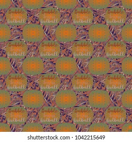 Bumper ball or bamperball football equipment seamless pattern for background.