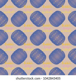 Bumper ball or bamperball football equipment seamless pattern for background.