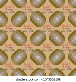Bumper ball or bamperball football equipment seamless pattern for background.