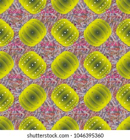 Bumper ball or bamperball football equipment seamless pattern for background.