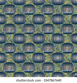 Bumper ball or bamperball football equipment seamless pattern for background.
