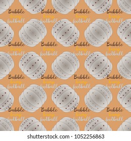 Bumper ball or bamperball football equipment seamless pattern for background.