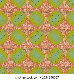 Bumper ball or bamperball football equipment seamless pattern for background.
