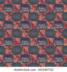 Bumper ball or bamperball football equipment seamless pattern for background.