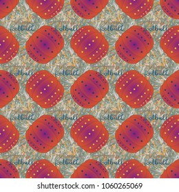 Bumper ball or bamperball football equipment seamless pattern for background.