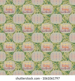 Bumper ball or bamperball football equipment seamless pattern for background.