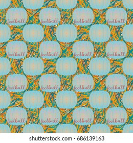 Bumper ball or bamperball football equipment seamless pattern for background.