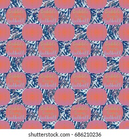 Bumper ball or bamperball football equipment seamless pattern for background.