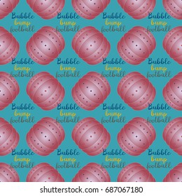 Bumper ball or bamperball football equipment seamless pattern for background.