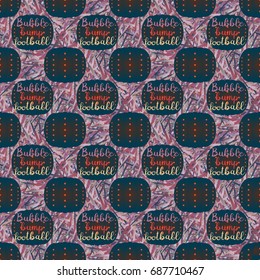 Bumper ball or bamperball football equipment seamless pattern for background.