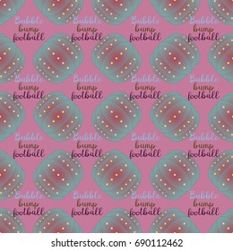 Bumper ball or bamperball football equipment seamless pattern for background.