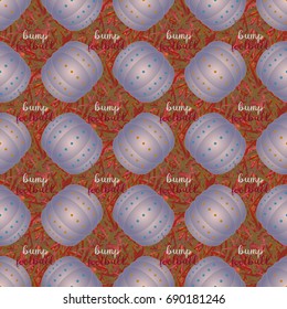 Bumper ball or bamperball football equipment seamless pattern for background.