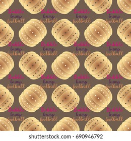 Bumper ball or bamperball football equipment seamless pattern for background.