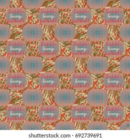 Bumper ball or bamperball football equipment seamless pattern for background.