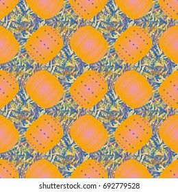Bumper ball or bamperball football equipment seamless pattern for background.