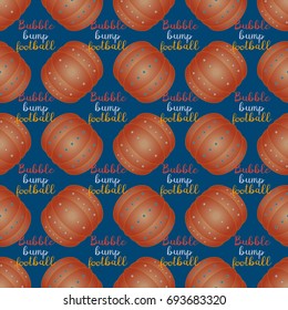 Bumper ball or bamperball football equipment seamless pattern for background.