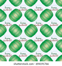 Bumper ball or bamperball football equipment seamless pattern for background.