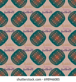 Bumper ball or bamperball football equipment seamless pattern for background.