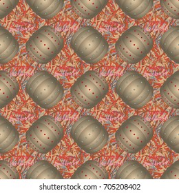 Bumper ball or bamperball football equipment seamless pattern for background.