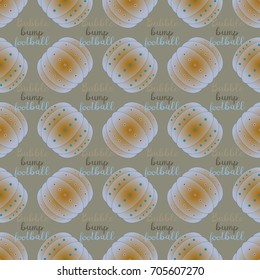 Bumper ball or bamperball football equipment seamless pattern for background.