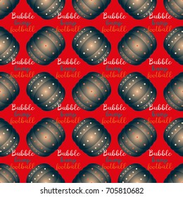 Bumper ball or bamperball football equipment seamless pattern for background.