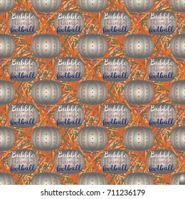 Bumper ball or bamperball football equipment seamless pattern for background.