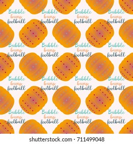 Bumper ball or bamperball football equipment seamless pattern for background.
