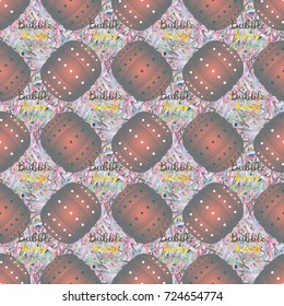 Bumper ball or bamperball football equipment seamless pattern for background.