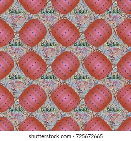 Bumper ball or bamperball football equipment seamless pattern for background.