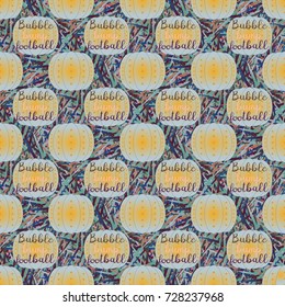Bumper ball or bamperball football equipment seamless pattern for background.