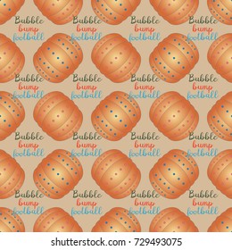 Bumper ball or bamperball football equipment seamless pattern for background.