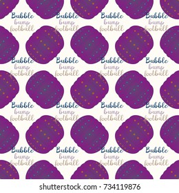 Bumper ball or bamperball football equipment seamless pattern for background.