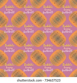 Bumper ball or bamperball football equipment seamless pattern for background.