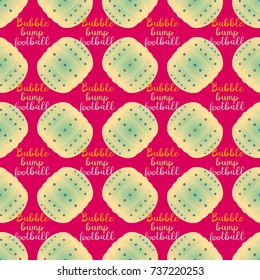 Bumper ball or bamperball football equipment seamless pattern for background.