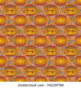 Bumper ball or bamperball football equipment seamless pattern for background.