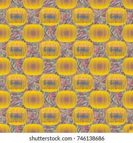 Bumper ball or bamperball football equipment seamless pattern for background.