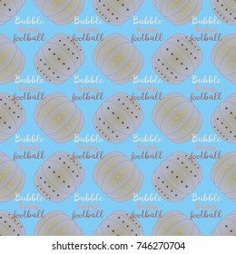 Bumper ball or bamperball football equipment seamless pattern for background.