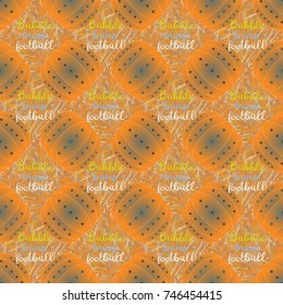 Bumper ball or bamperball football equipment seamless pattern for background.