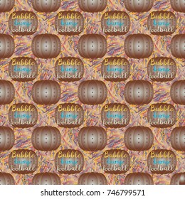 Bumper ball or bamperball football equipment seamless pattern for background.