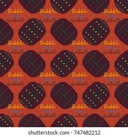 Bumper ball or bamperball football equipment seamless pattern for background.