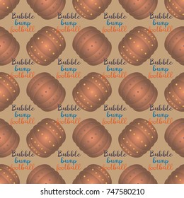 Bumper ball or bamperball football equipment seamless pattern for background.