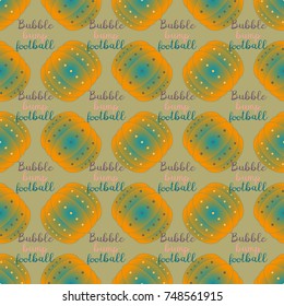 Bumper ball or bamperball football equipment seamless pattern for background.