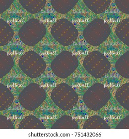 Bumper ball or bamperball football equipment seamless pattern for background.