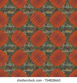 Bumper ball or bamperball football equipment seamless pattern for background.