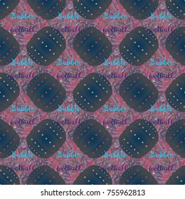Bumper ball or bamperball football equipment seamless pattern for background.