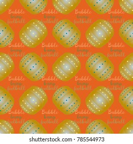 Bumper ball or bamperball football equipment seamless pattern for background.