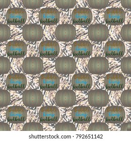 Bumper ball or bamperball football equipment seamless pattern for background.