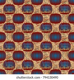 Bumper ball or bamperball football equipment seamless pattern for background.