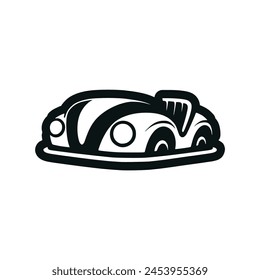 bumper car attraction logo vector illustration template design