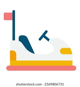 Bumper Car Carnival festival icon illustration